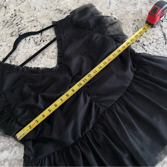 Torrid Black Mesh Ruffle Top 3X NWT 18859307 - Picture 10 of 16